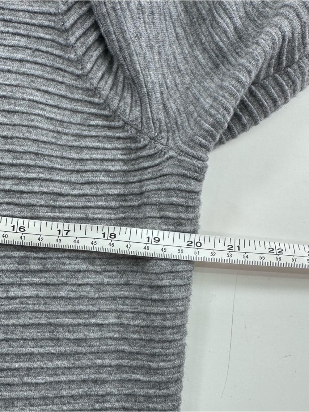 Cyrus Grey Ribbed Open-Front Cardigan - Picture 5 of 8